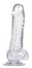Dildo z przyssawką 18 cm Crystal Clear